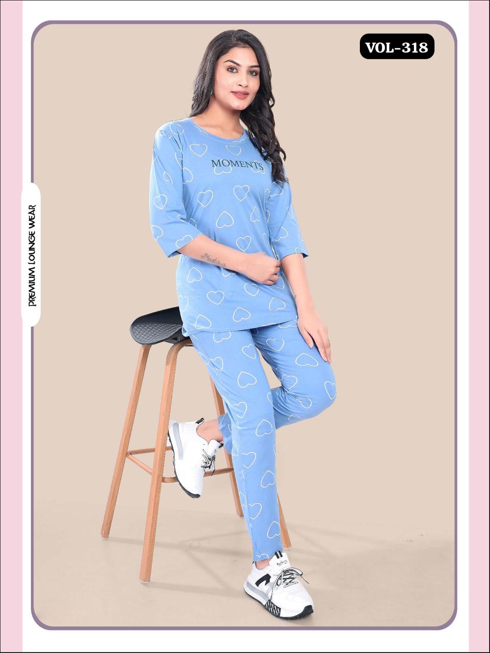 Vol Dk 318 Summer Special Night Wear Cord Set Night Suits Wholesalers In Delhi
